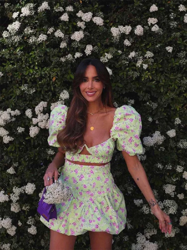 Boho Inspired Floral Mini Dress Elegant Lace Mini Dress