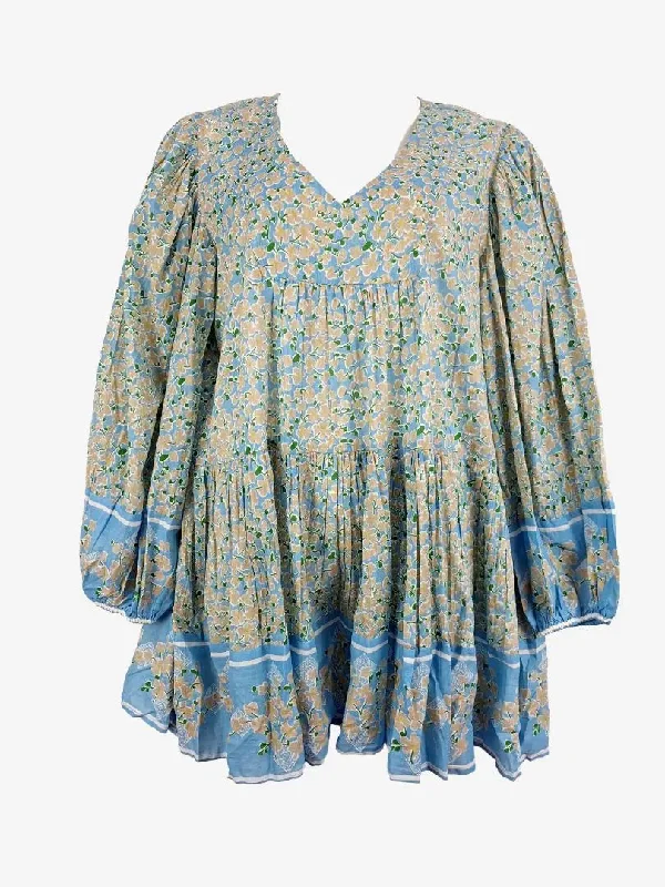 Boheme Bohemian Tiered Floral Mini Dress Size XXL Cozy Knit Mini Dress