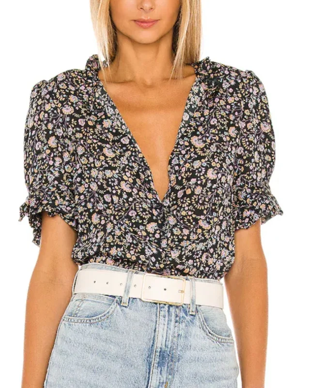 Floral Blouse Chic Ruffle Blouse