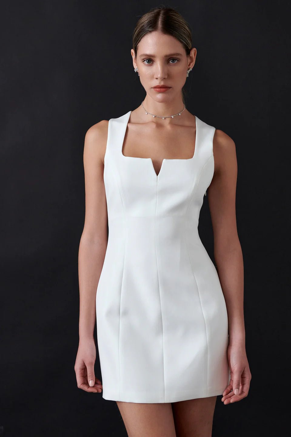 Structured Mini Dress Comfortable Polka Dot Mini Dress