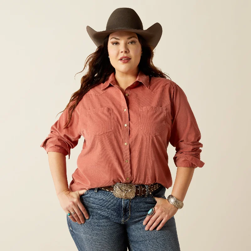 Women's Ariat Billie Jean Corded Button Down Shirt #10053971X-- Knit Fabric Woven Fabric Fleece Fabric Women's Ariat Billie Jean Corded Button Down Shirt #10053971X-- Knit Fabric Woven Fabric Fleece Fabric