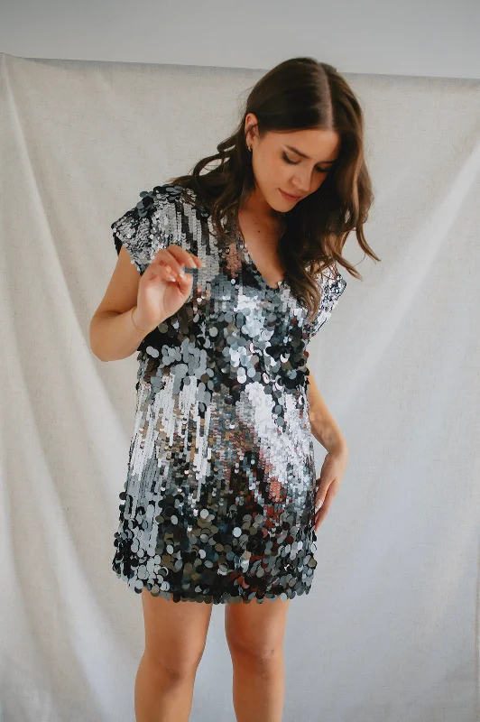 The Silver Linings Mini Dress Trendy Lace Mini Dress