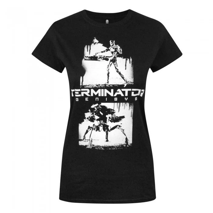 Terminator Womens/Ladies Genisys Graffiti T-Shirt-- Chenille Blend Fleece Blend Nylon Blend Terminator Womens/Ladies Genisys Graffiti T-Shirt-- Chenille Blend Fleece Blend Nylon Blend