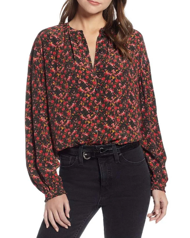 Floral Blouse Double-Layered Blouse