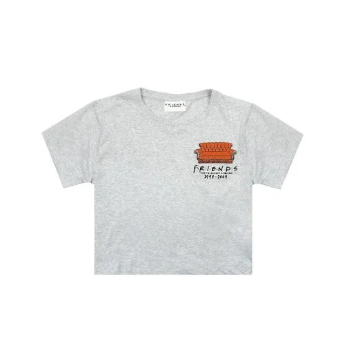 Friends Womens/Ladies Central Perk Sofa Crop T-Shirt-- Cozy Warm Stylish