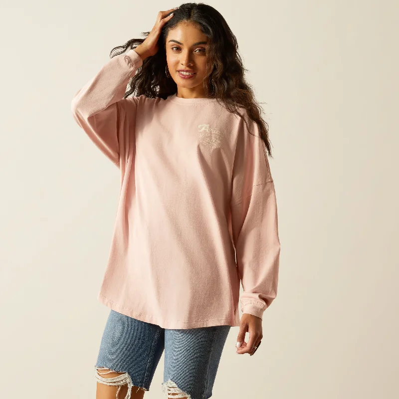 Women's Ariat Canvas Oversized T-Shirt #10054491-- Fleece Fabric Down Fabric Feather Fabric Women's Ariat Canvas Oversized T-Shirt #10054491-- Fleece Fabric Down Fabric Feather Fabric