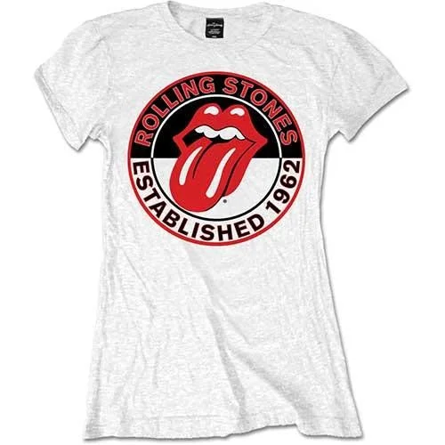 The Rolling Stones Womens/Ladies Established 1962 T-Shirt-- Zippered Buttoned Snapped The Rolling Stones Womens/Ladies Established 1962 T-Shirt-- Zippered Buttoned Snapped