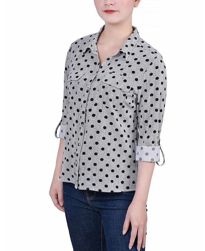 Black White Abstract Dot