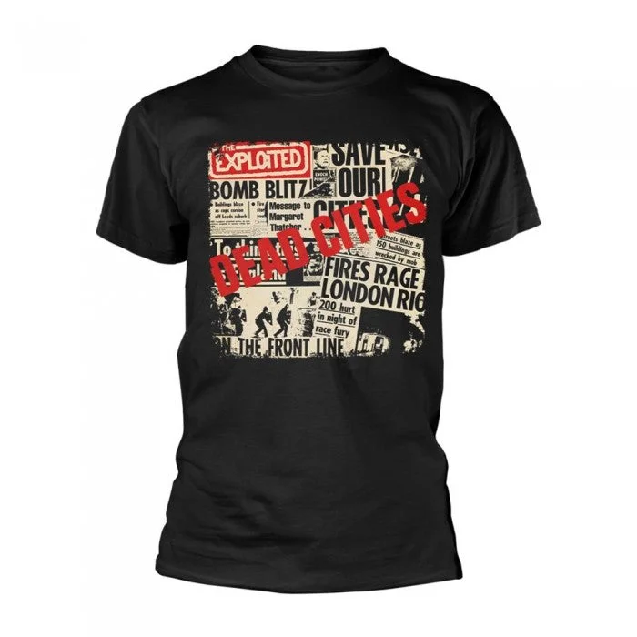 The Exploited Unisex Adult Dead Cities T-Shirt-- Chenille Fabric Brocade Fabric Lace Fabric The Exploited Unisex Adult Dead Cities T-Shirt-- Chenille Fabric Brocade Fabric Lace Fabric