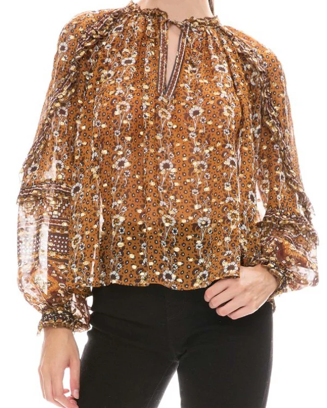 "Calista" Silk Blouse Satin Bow Blouse