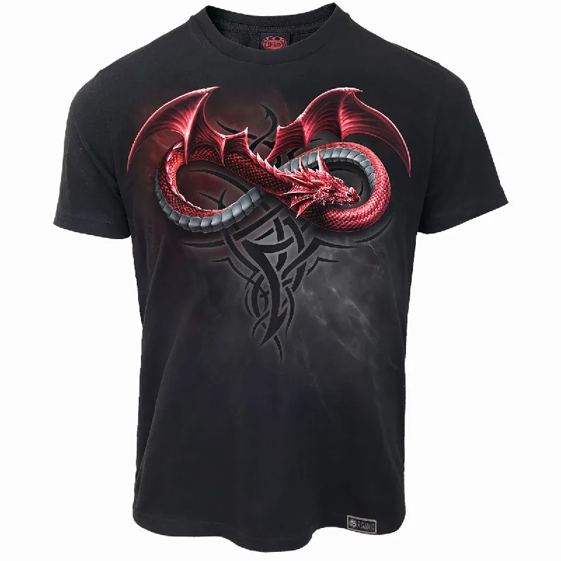 INFINITY DRAGONS - Organic T-Shirt-- Jersey Fabric Tulle Fabric Batik Fabric