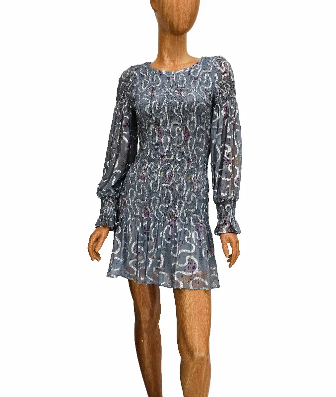Metallic Ruched Mini Dress Comfortable Wrap Mini Dress