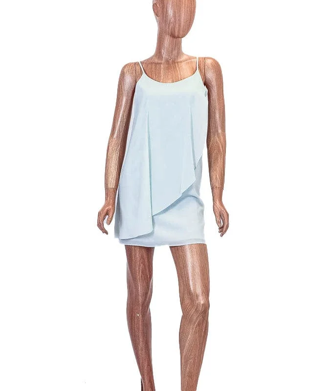 Spaghetti Strap Silk Mini Dress Trendy Bodycon Mini Dress