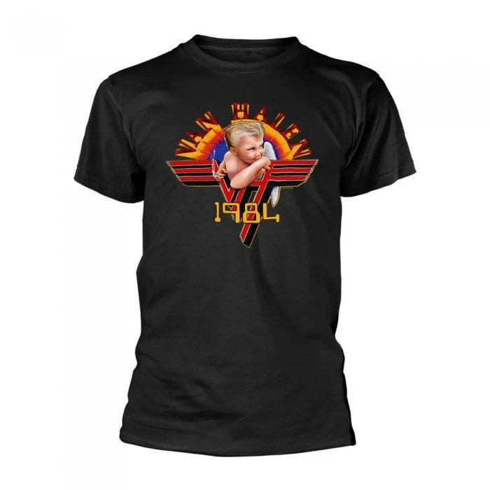 Van Halen Unisex Adult Cherub 1984 T-Shirt-- Graphic Embroidered Appliqued