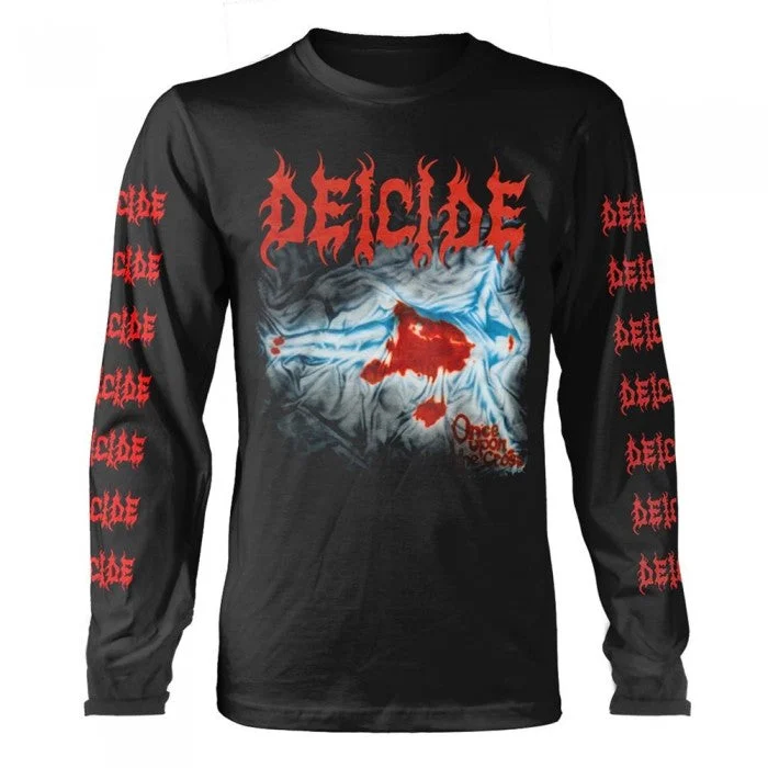 Deicide Unisex Adult Once Upon The Cross T-Shirt-- Sequined Glittery Shiny