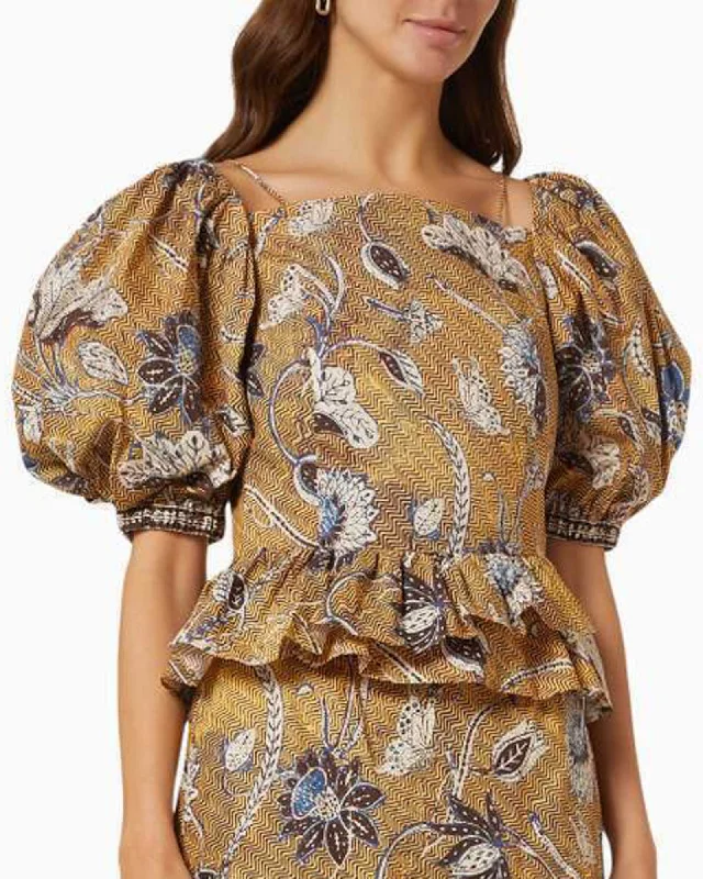 "Carlotta" Blouse Chic Square Blouse
