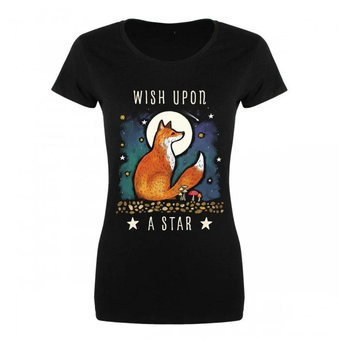 Grindstore Womens/Ladies Wish Upon A Star T-Shirt-- Fleece Fabric Down Fabric Feather Fabric Grindstore Womens/Ladies Wish Upon A Star T-Shirt-- Fleece Fabric Down Fabric Feather Fabric