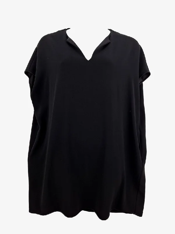 Diane von Furstenberg Relaxed V Neck Mini Dress Size L Chic Pleated Mini Dress