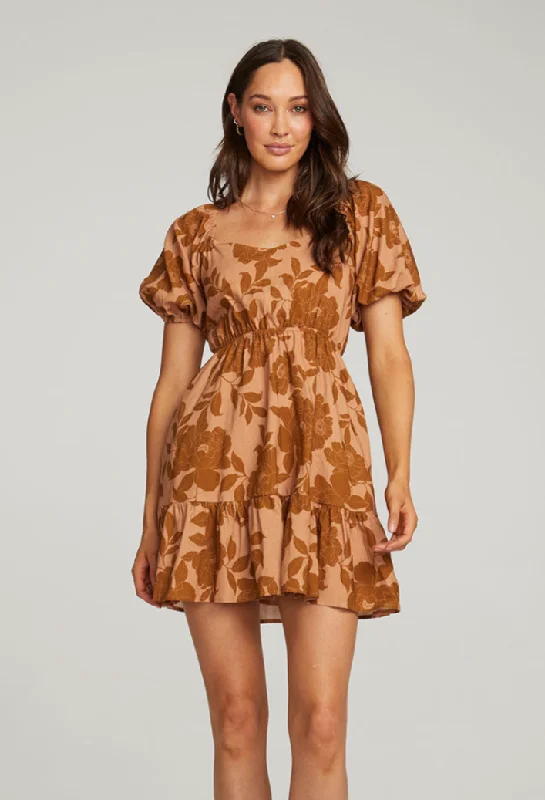 The Nix Mini Dress by Saltwater Luxe - Rosewood Classic Floral Mini Dress