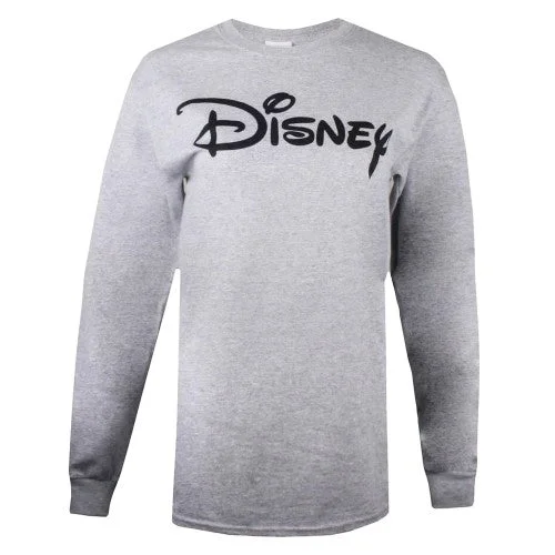 Disney Womens/Ladies Logo Long-Sleeved T-Shirt-- Fashionable Trendy Casual