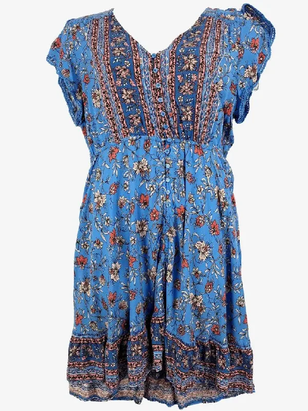 Jaase Blue Fields Mini Dress Size 18 Elegant Mini Dress with Ruffles