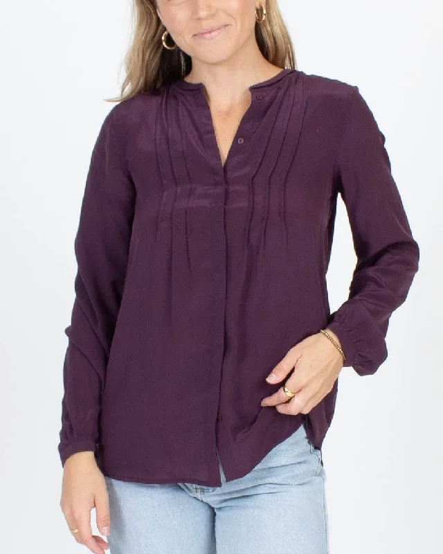 Silk Button Down Blouse Stylish Wrap Blouse