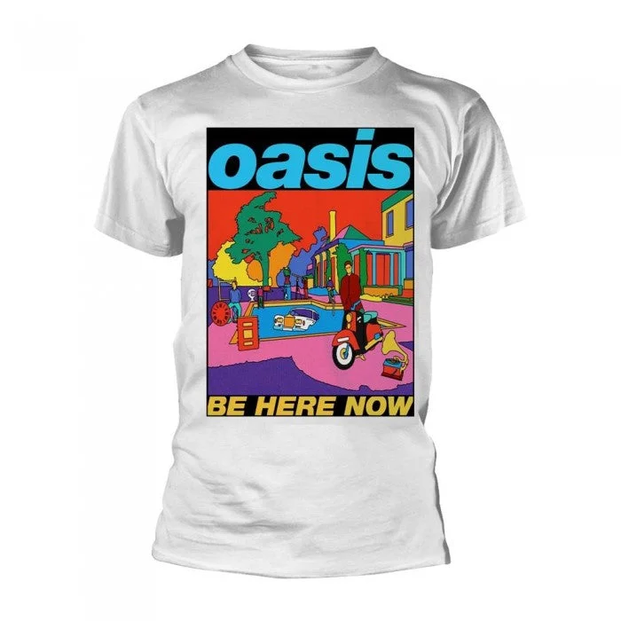 Oasis Unisex Adult Be Here Now T-Shirt-- Chenille Brocade Lace
