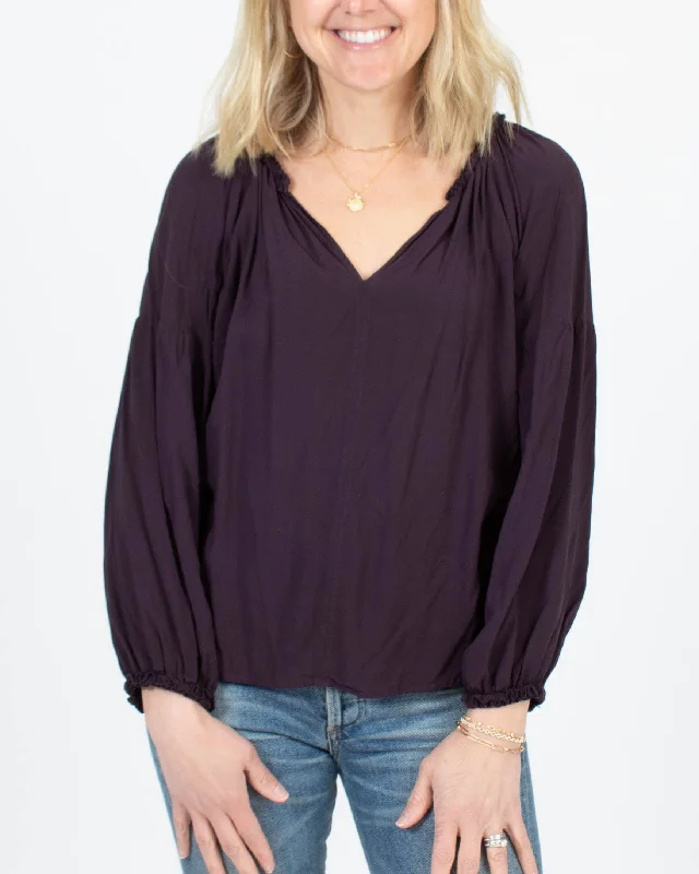 Split Neck Blouse Floral Print Blouse