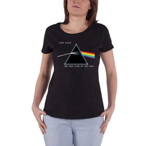 Pink Floyd Womens/Ladies Dark Side Of The Moon T-Shirt-- Hooded Caped Shawl Collar