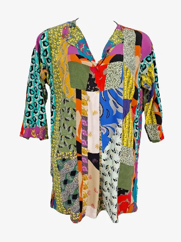 ETRO Patchwork Light Mini Dress Size S Elegant Tulle Mini Dress
