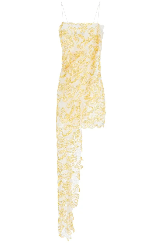 Mini Dress In Yellow Floral Lace With Adjustable Straps - Yellow Cozy Cotton Mini Dress Mini Dress In Yellow Floral Lace With Adjustable Straps - Yellow Cozy Cotton Mini Dress