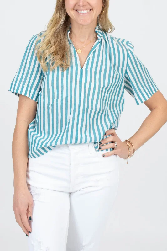 Striped Blouse Vintage Polka Blouse