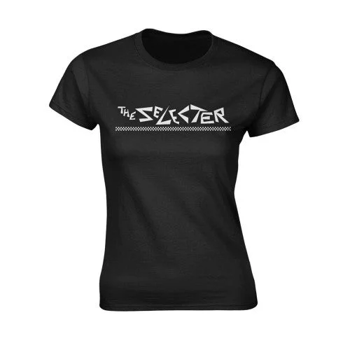 The Selecter Womens/Ladies Logo T-Shirt-- Denim Fabric Leather Fabric Suede Fabric