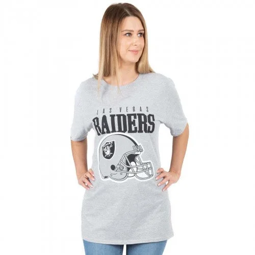 NFL Womens/Ladies Las Vegas Raiders T-Shirt-- Hooded Caped Shawl Collar