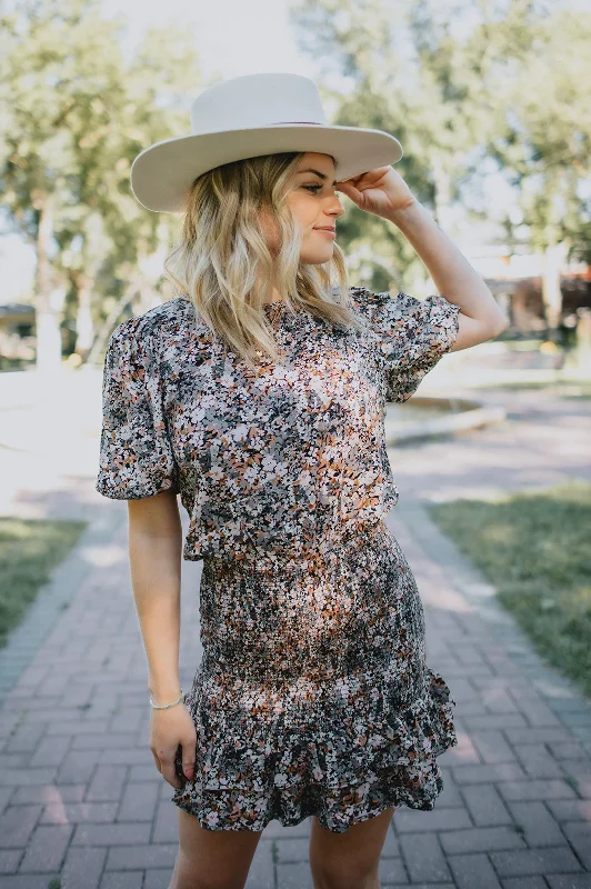 The Addison Mini Dress by Saltwater Luxe - Multi Floral Trendy Mesh Mini Dress