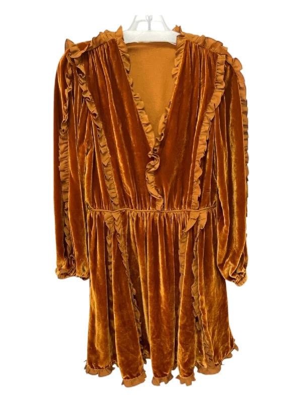 Ulla Johnson Size 6 Viscose & Silk Ruffle Velvet Pockets Mini Dress Cozy Jersey Mini Dress Ulla Johnson Size 6 Viscose & Silk Ruffle Velvet Pockets Mini Dress Cozy Jersey Mini Dress