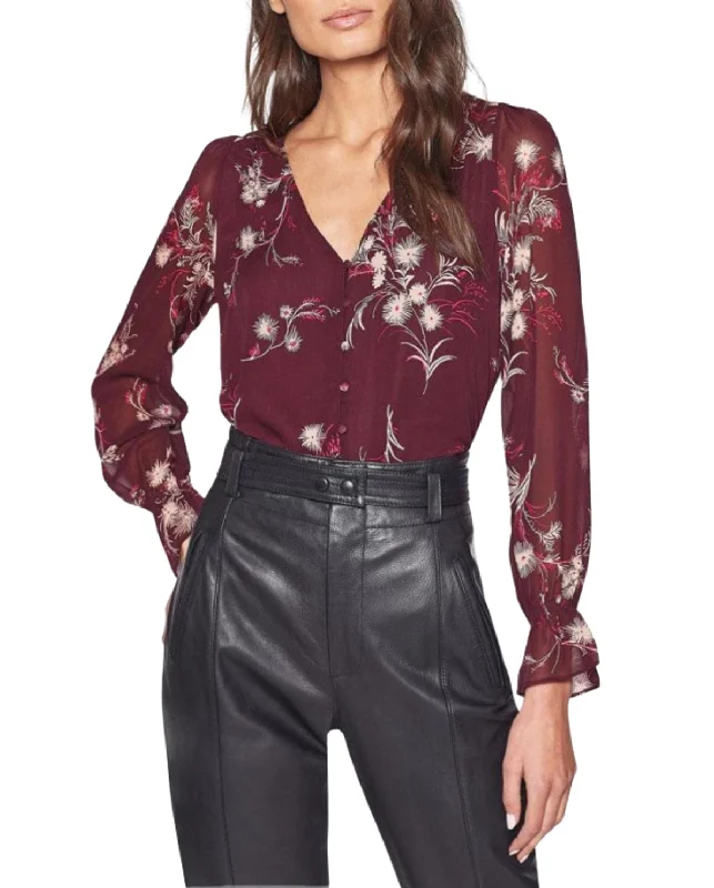 "C" Blouse Feminine Tie Blouse