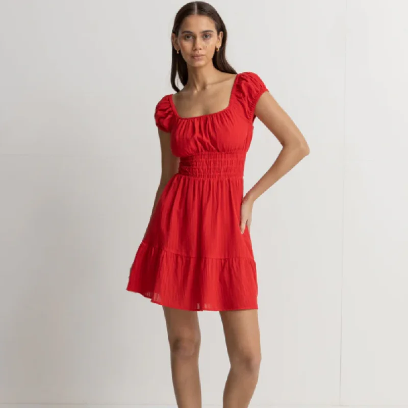 Raya Cap Sleeve Mini Dress Elegant Vintage Mini Dress