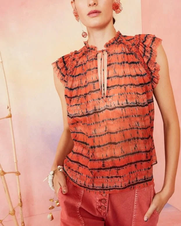 "Clea" Blouse Satin Drape Blouse