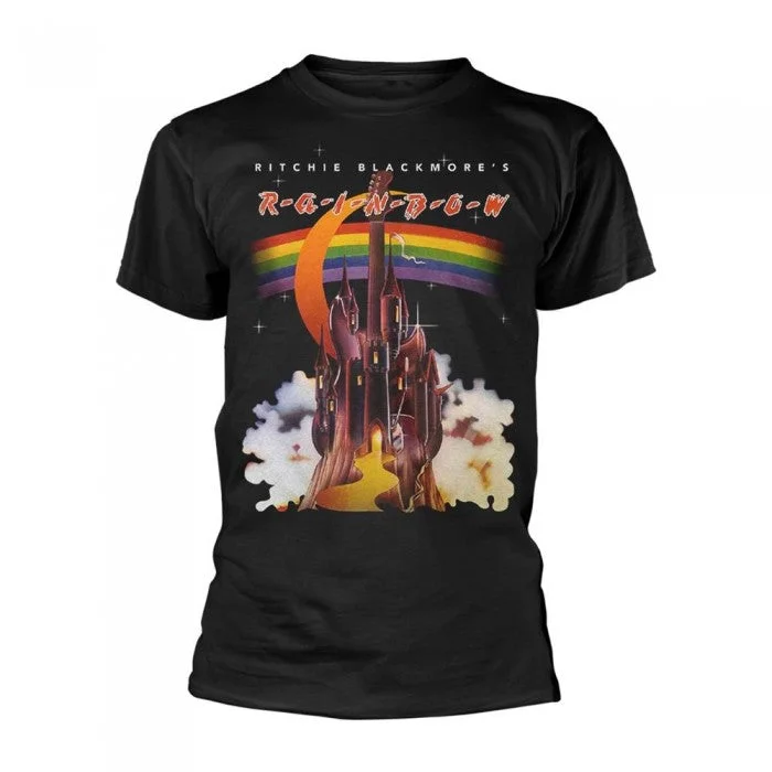 Rainbow Unisex Adult Ritchie Blackmore´s Album T-Shirt-- Zippered Front Buttoned Front Snap Front