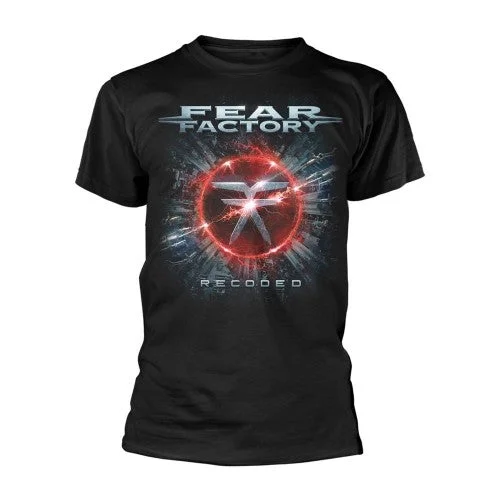 Fear Factory Unisex Adult Recoded T-Shirt-- Embroidered Appliqued Beaded