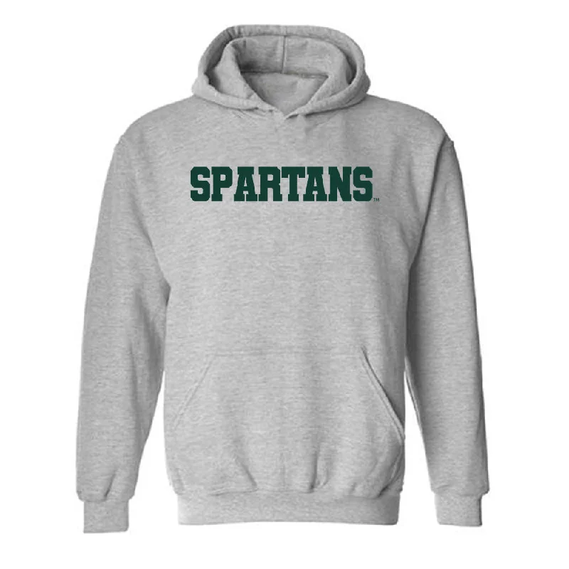 Michigan State - NCAA Women's Track & Field : Anyssa Hall - Generic Shersey Hooded Sweatshirt Hoodie with Metallic Shiny Futuristic Michigan State - NCAA Women's Track & Field : Anyssa Hall - Generic Shersey Hooded Sweatshirt Hoodie with Metallic Shiny Futuristic