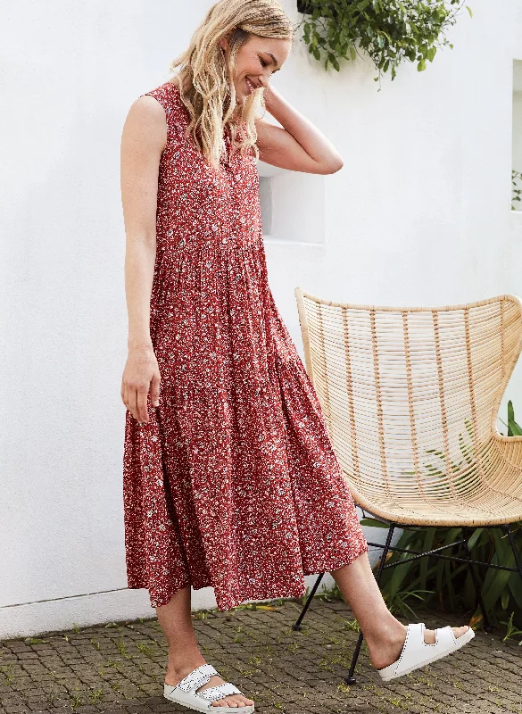 Calista Long Dress with Lenzing™ Ecovero™ Tunics Canvas sturdy