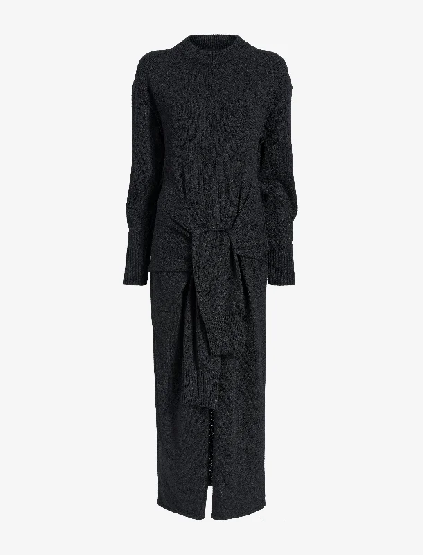 Luca Dress in Silk Cotton Crepe Knit Tunics Lace romantic