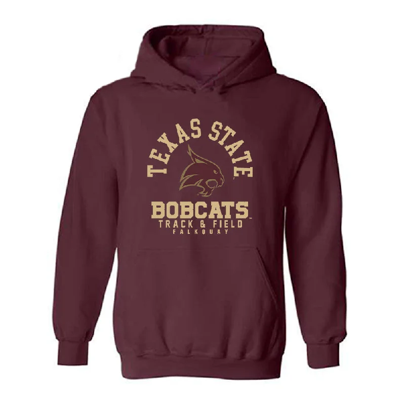 Texas State - NCAA Women's Track & Field : makhi falkquay - Classic Fashion Shersey Hooded Sweatshirt Hoodie Jacket Zipper Layering Texas State - NCAA Women's Track & Field : makhi falkquay - Classic Fashion Shersey Hooded Sweatshirt Hoodie Jacket Zipper Layering