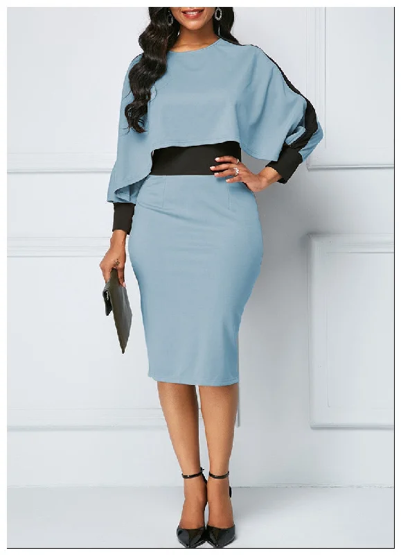 Slim Fit Hip Sexy Party Dress Cowl Neckline Elegant