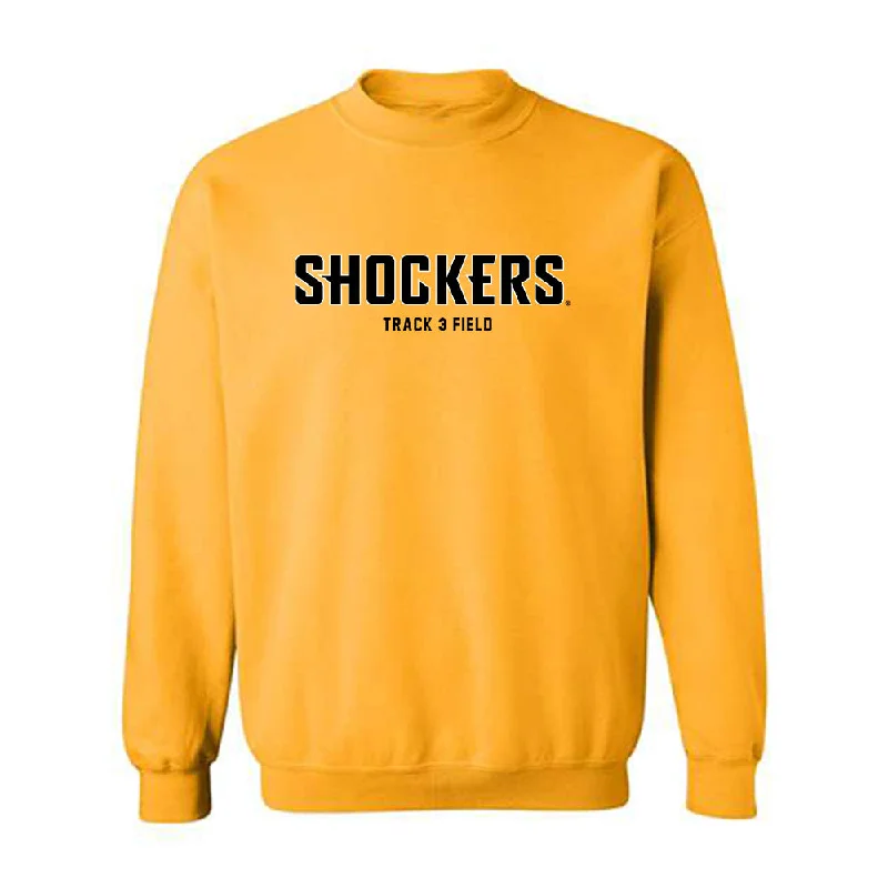 Wichita State - NCAA Women's Track & Field : Sydney Brown - Crewneck Sweatshirt Hoodie with Elastic Waist Stretchable Comfortable Wichita State - NCAA Women's Track & Field : Sydney Brown - Crewneck Sweatshirt Hoodie with Elastic Waist Stretchable Comfortable