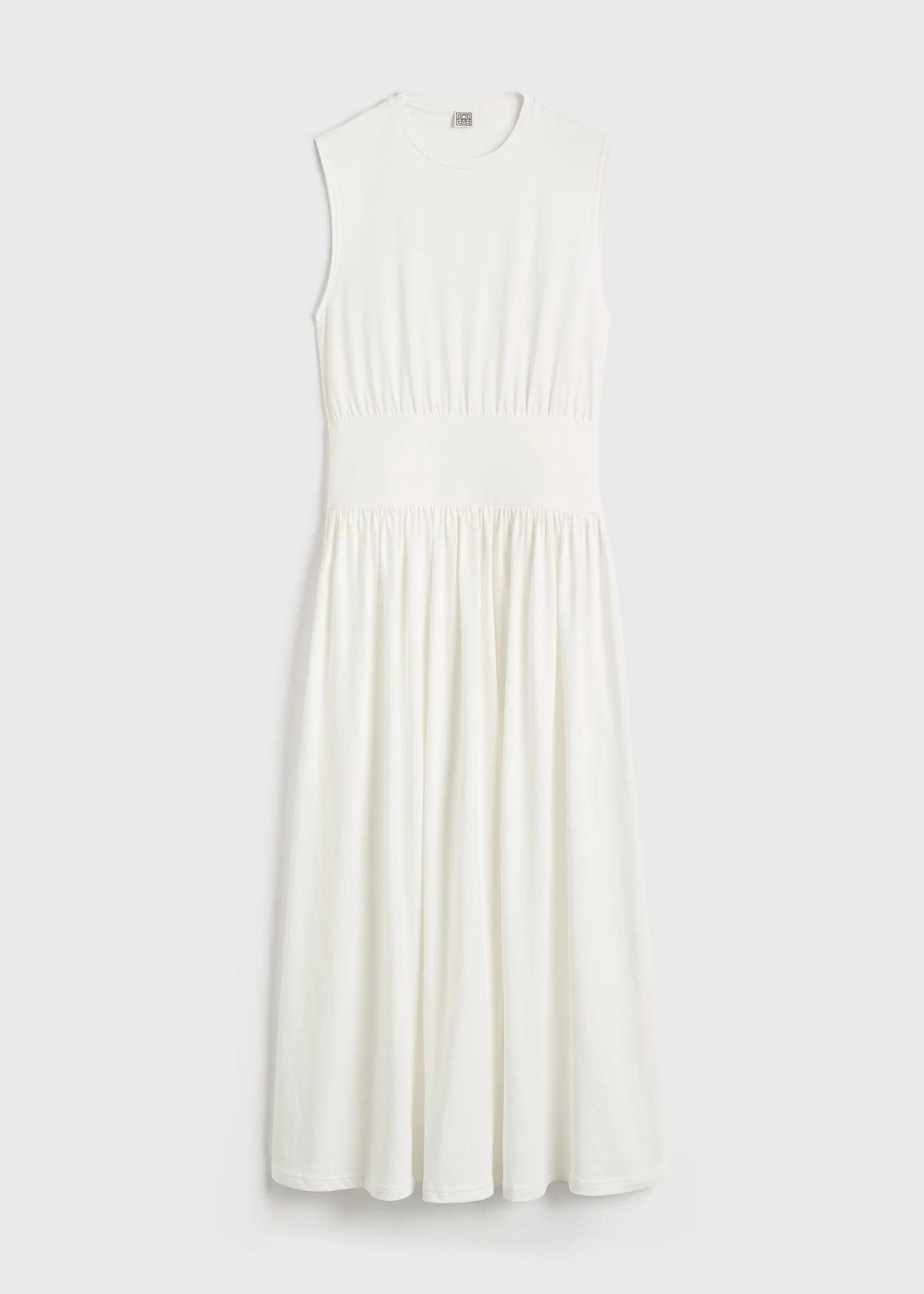 Sleeveless Cotton Tee Dress Turtleneck Neckline Stylish
