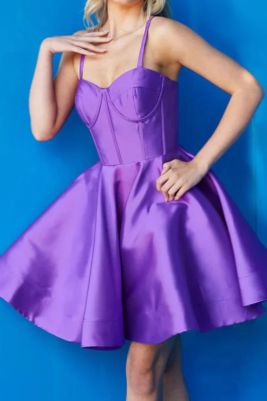 A Line Sweetheart Satin Short Homcoming Graduation Dress QH2345 Tunics Evening elegant A Line Sweetheart Satin Short Homcoming Graduation Dress QH2345 Tunics Evening elegant