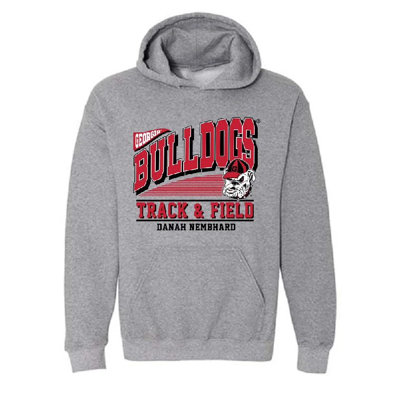 Georgia - NCAA Women's Track & Field : Danah Nembhard - Classic Fashion Shersey Hooded Sweatshirt Hoodie with Distressed Vintage Worn Georgia - NCAA Women's Track & Field : Danah Nembhard - Classic Fashion Shersey Hooded Sweatshirt Hoodie with Distressed Vintage Worn
